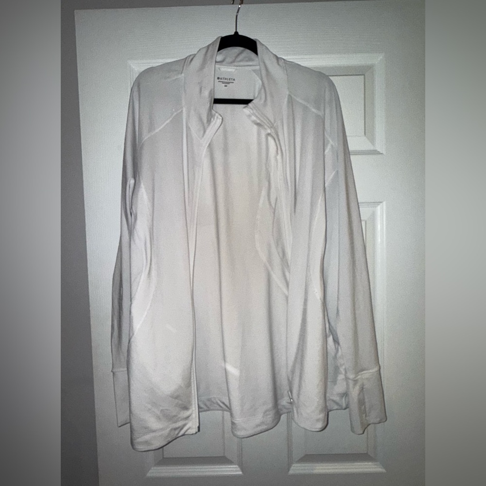Athleta White Zip-Up Jacket